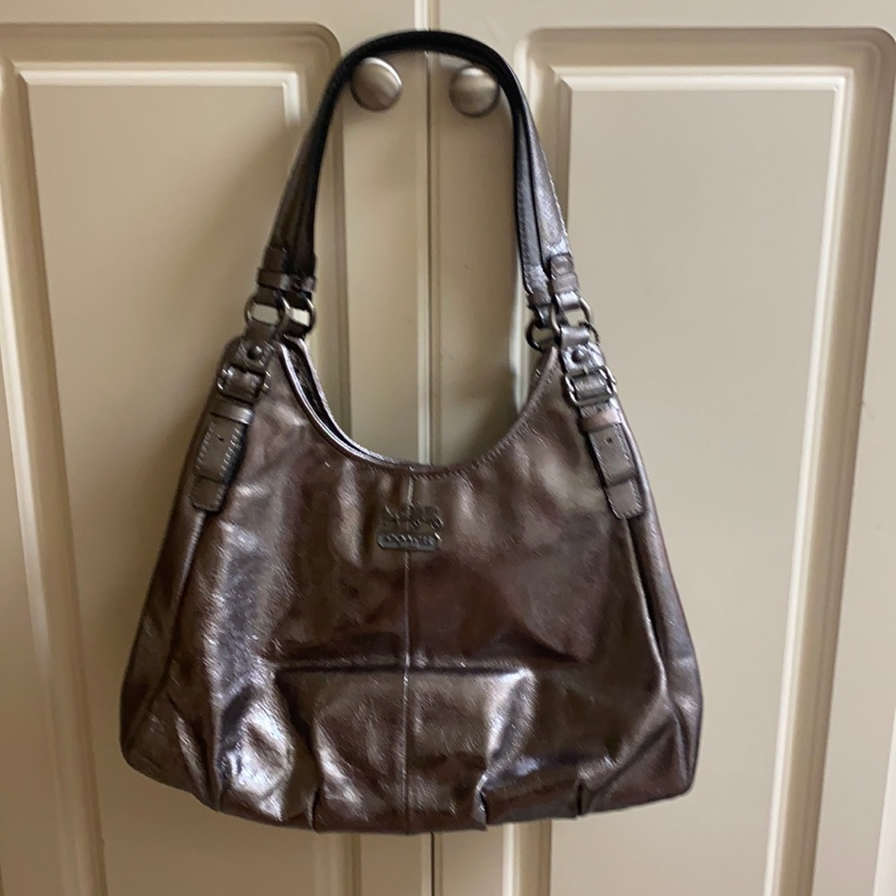 Coach Gunmetal Leather Purse